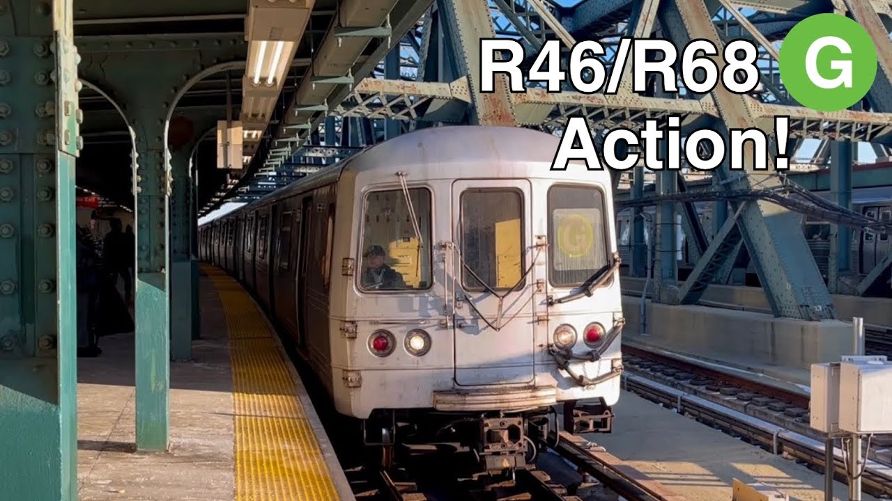 NYC Subway: R46 and R68/A (G) Trains @ Smith-9th Streets with R179 (F) Train