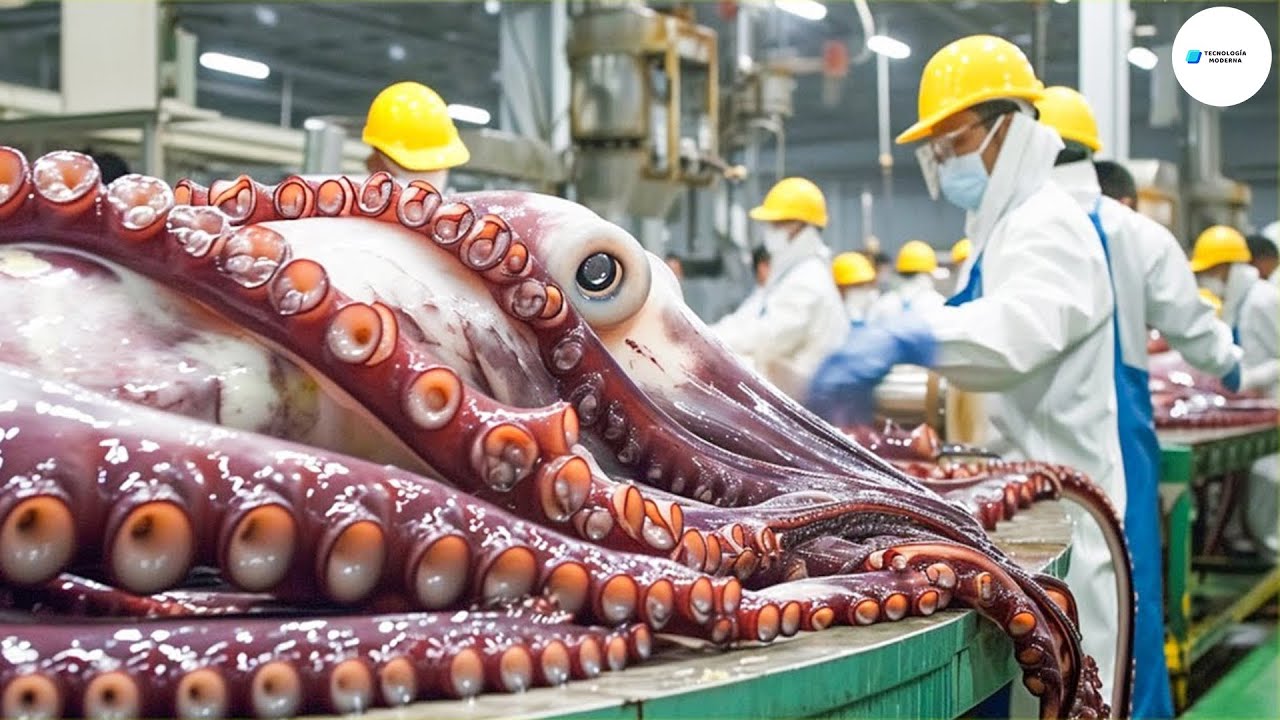 Pesca Del Calamar Gigante | Cómo Se Hace Cortar Y Procesar El Calamar Gigante En Fábrica