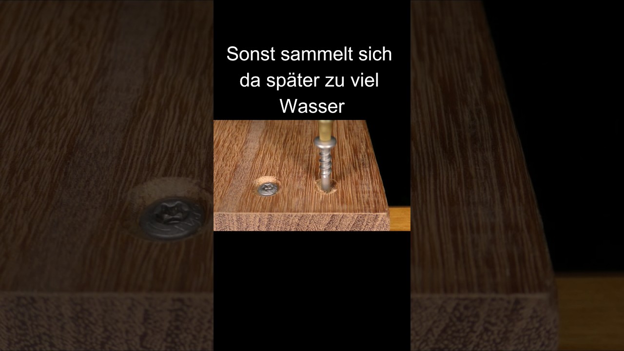Hartholz Risse vermeiden ! #handwerk #fail #tipsandtricks #cumaru #Hartholz #vorbohren #Risse