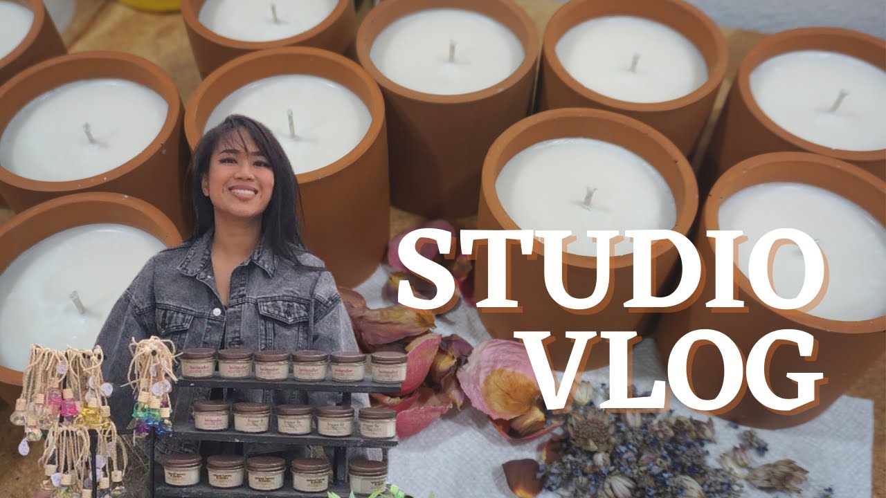 studio vlog | more private label candles, cleaning my candle studio, hit 1000 subs!!