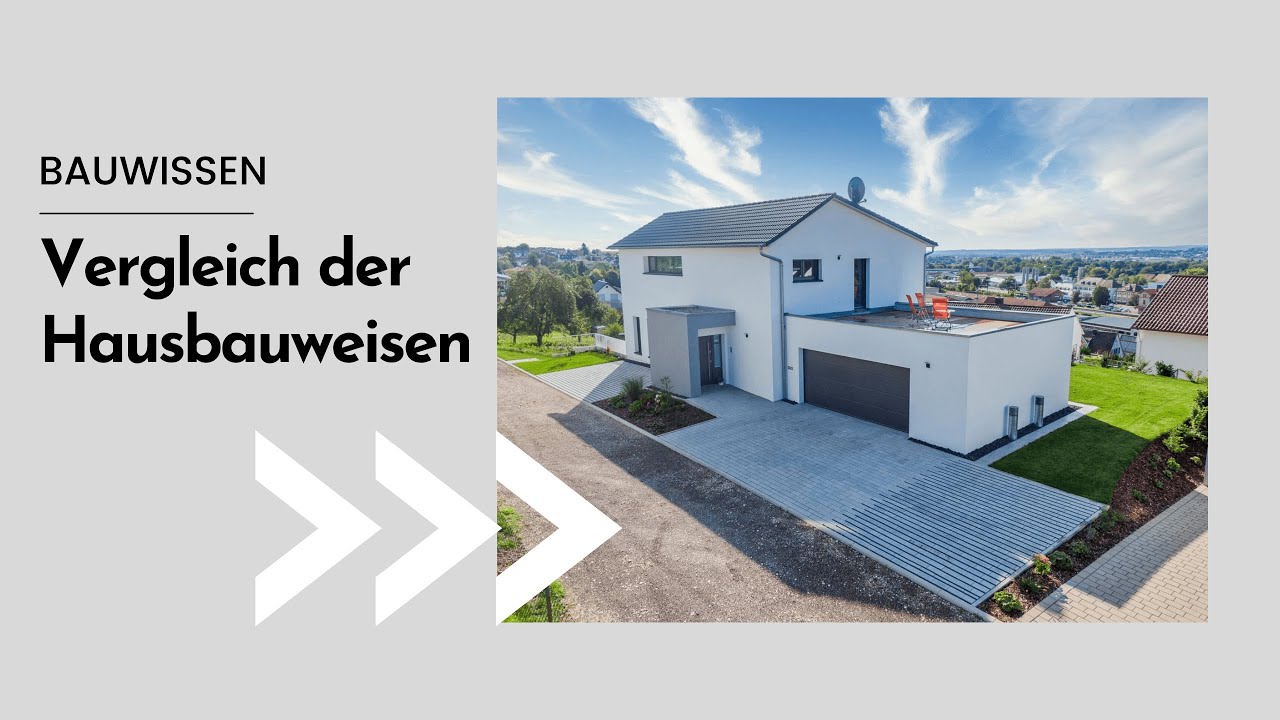 Vergleich von Hausbauweisen - Massivhaus vs. Holzständer vs. Massivholz - Richtige Bauweise finden