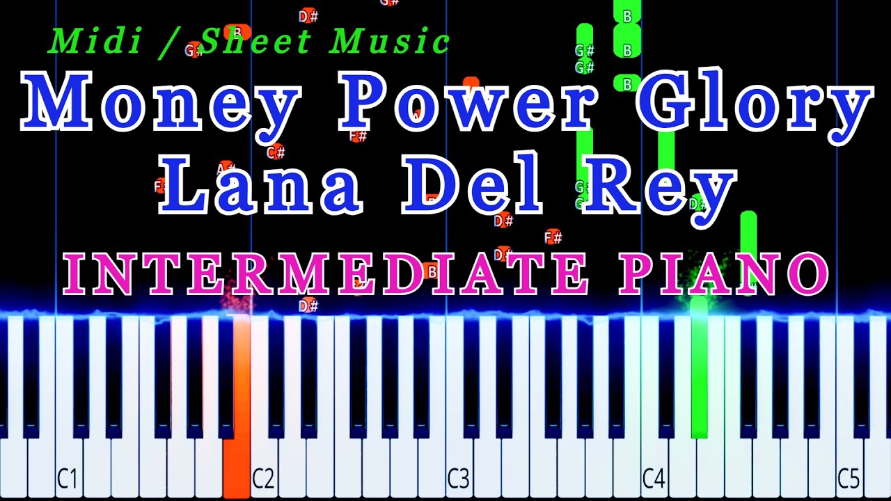 Money Power Glory - Lana Del Rey | Intermediate Piano Tutorial