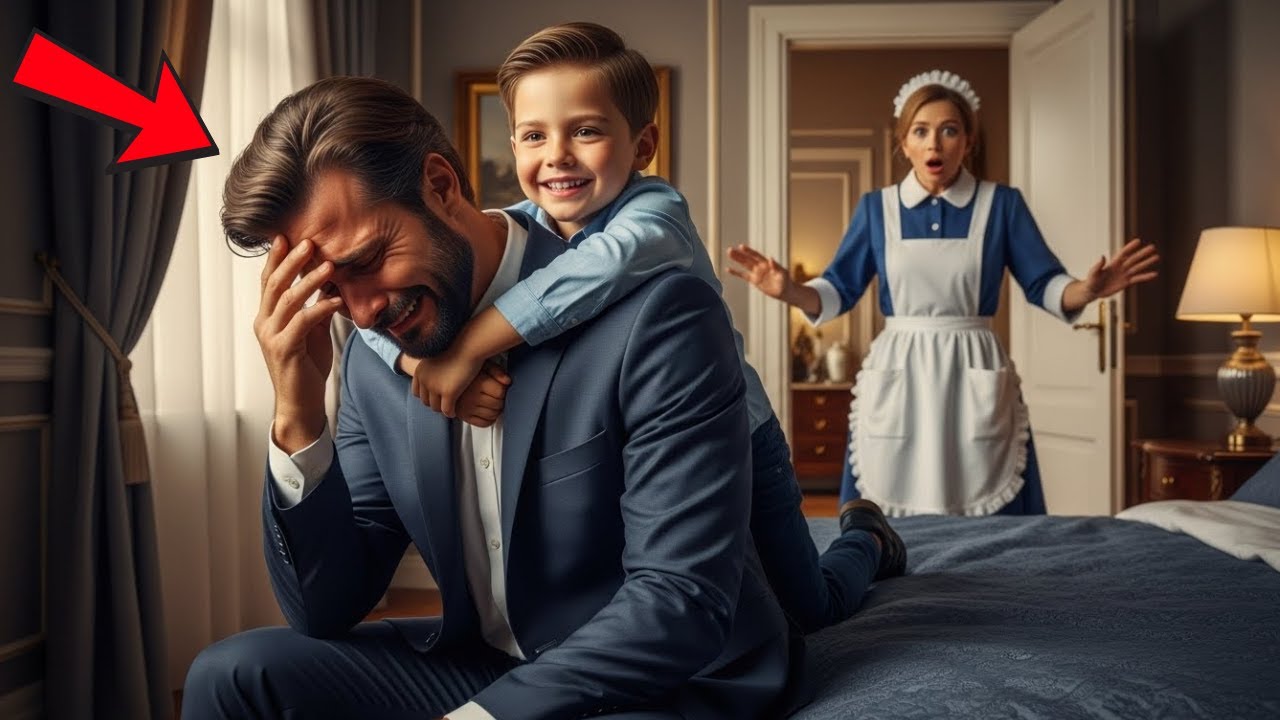 Milionario piangeva da solo… finché il Figlio della Domestica fece qualcosa di inaspettato.