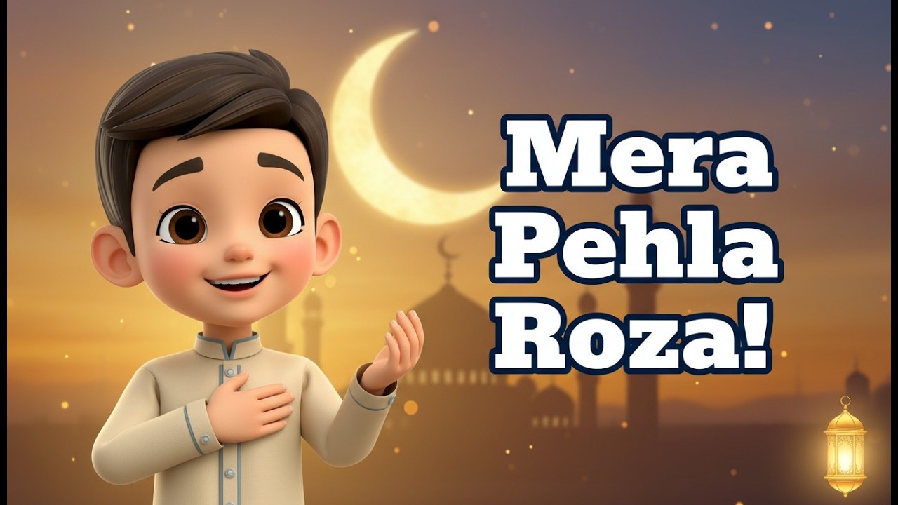 Ramzan Aaya Noor Laya 🌙 | Mera Pehla Roza | Islamic Kids Poem 2026#ramadan#kids#sunshinestories4kids