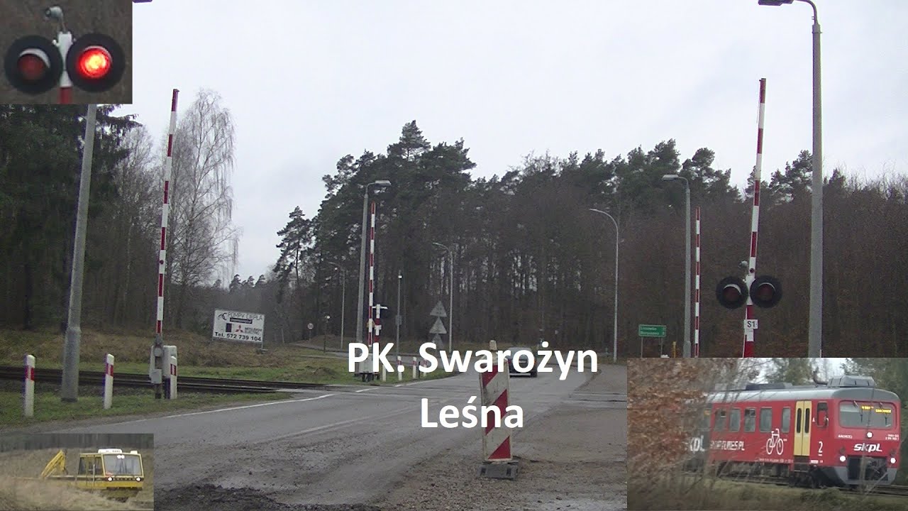 Prezentacja Przejazdu Kolejowego Ul. Leśna Swarożyn. Grudzień 2022 (2 PRZELOTY)
