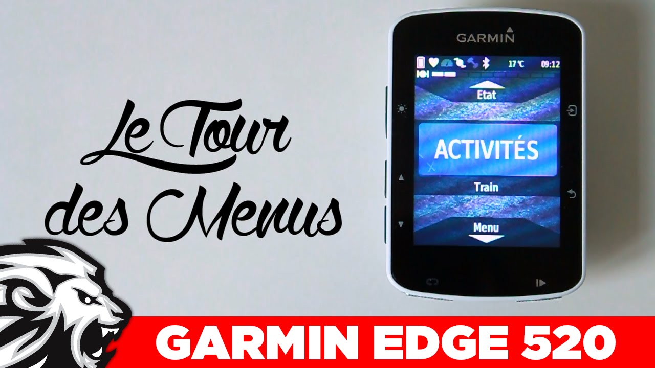 Edge 520 - Le tour des menus