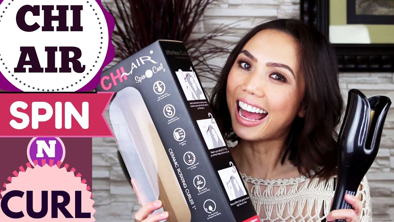 Chi Air Spin N Curl Demo, Review & Tutorial | Short and Medium Hair