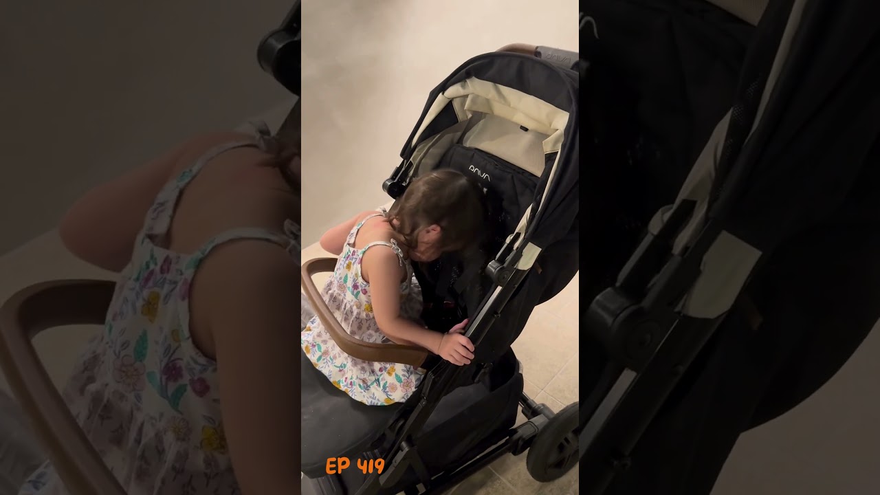 Baby Nodding Off in the Stroller on the Way Home! 🛒😴👶