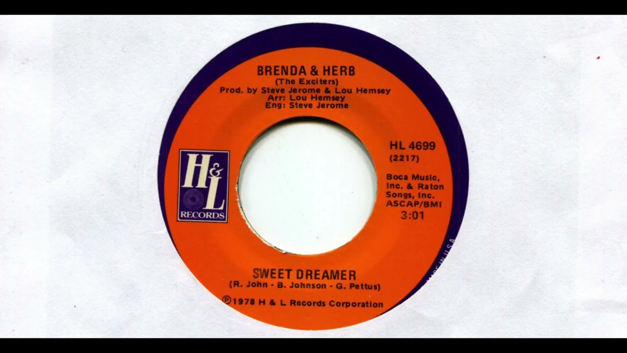 BRENDA & HERB (THE EXCITERS) / SWEET DREAMER / 1978 / B-SIDE / 7'' VINYL / 70'S