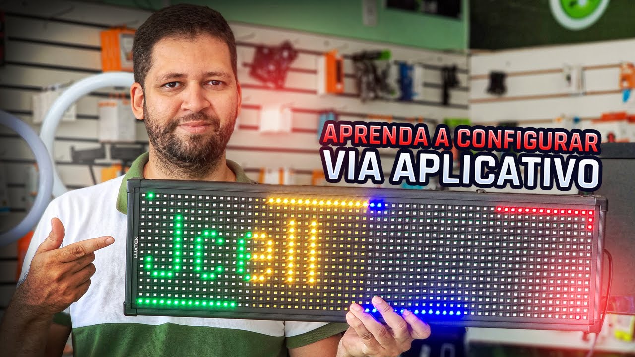 Saiba Tudo Sobre o Painel de Led Letreiro Digital da Luatek Rgb Modelo LK-G6820 de 70Cm
