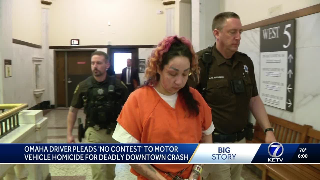 Driver accused of motor vehicle homicide in fiery Omaha crash pleads no contest
