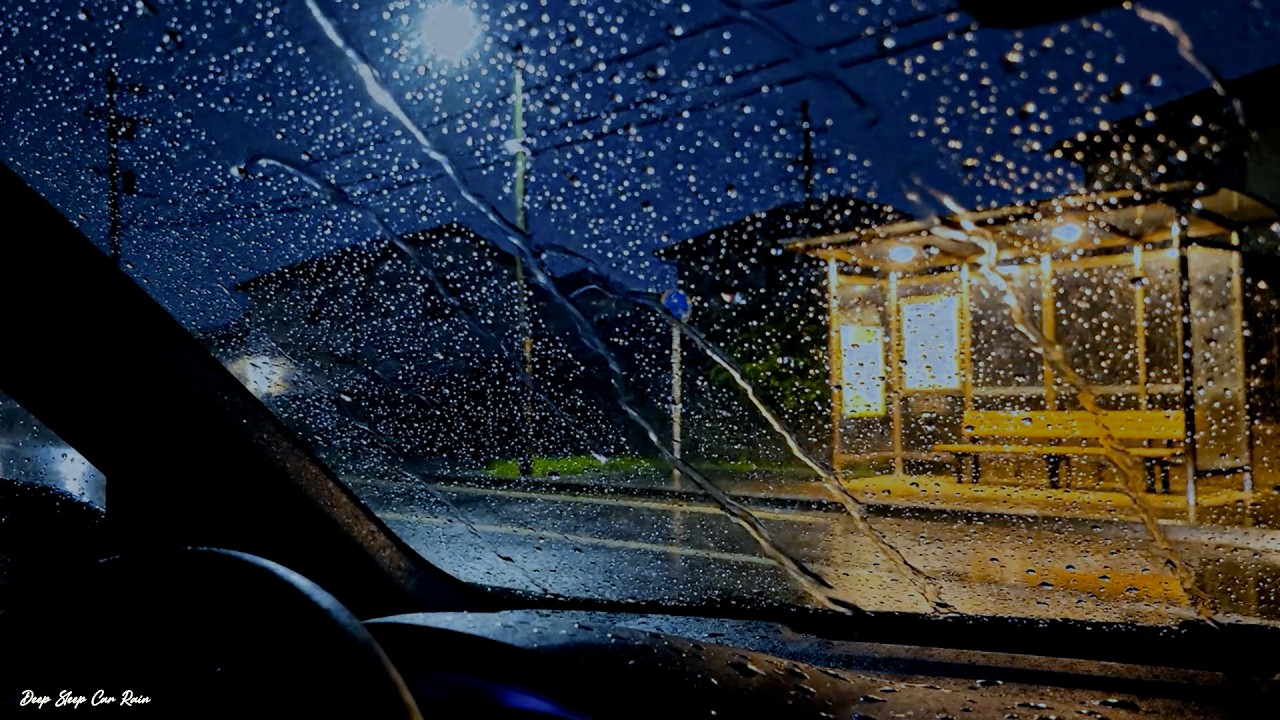 Heavy Rain Sounds to Stop Overthinking 🚗 In Car Ambience for Sleep, Anxiety Relief, Calm