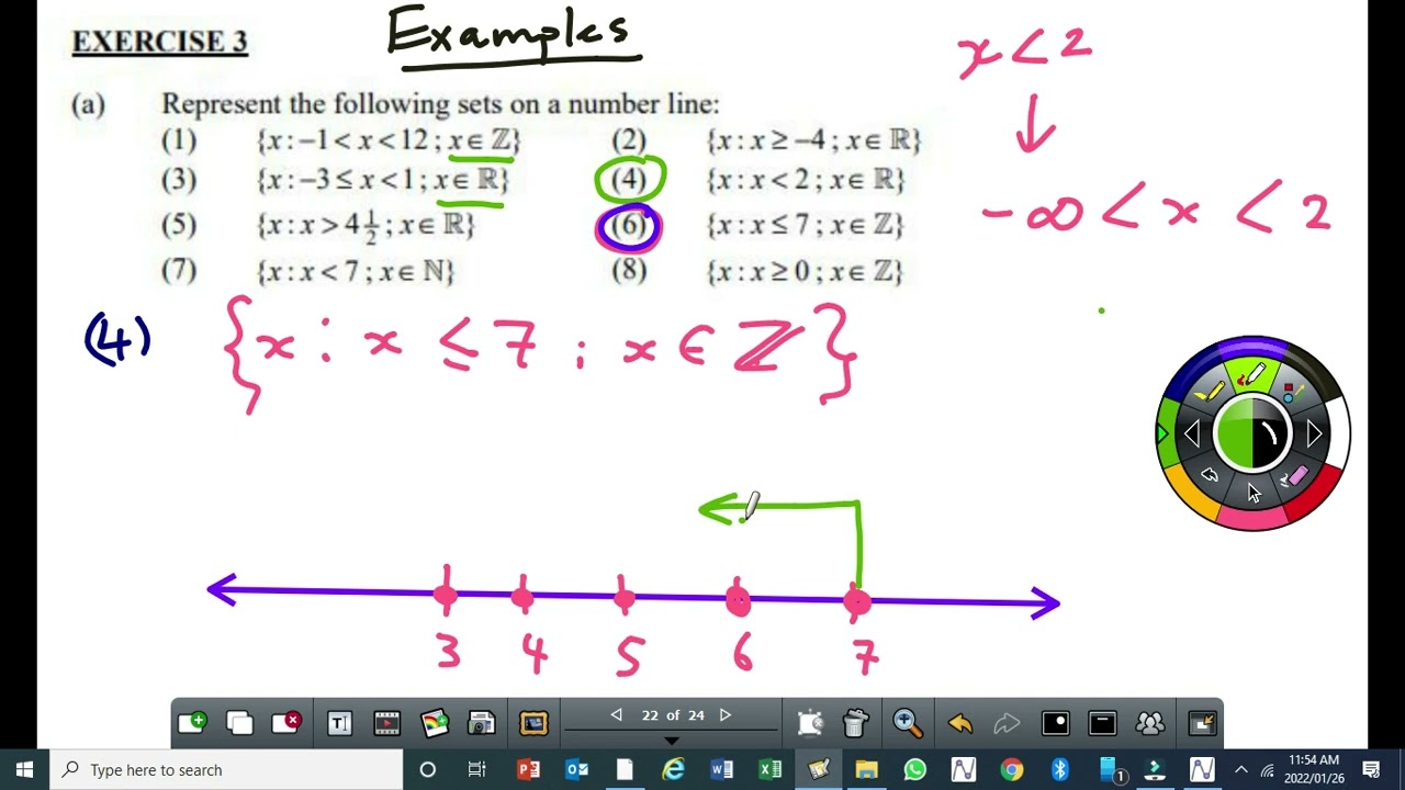 Set builder notation and Interval notation Part 1