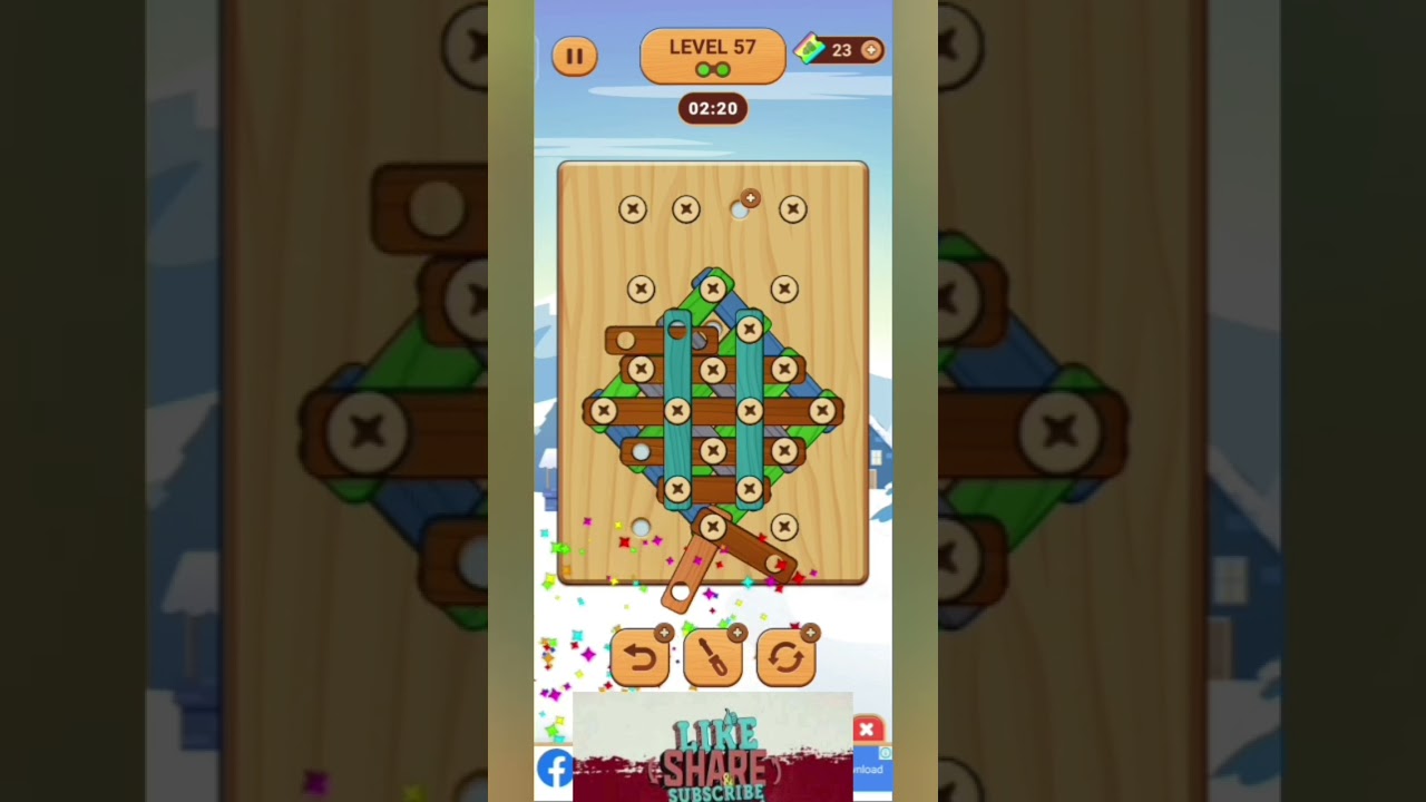 wood nuts & bolts , screw level 57