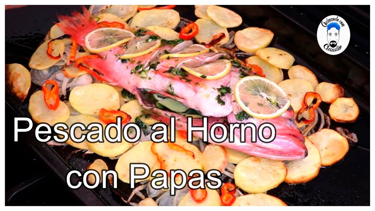 Receta de Pescado al Horno Gallineta con Papas