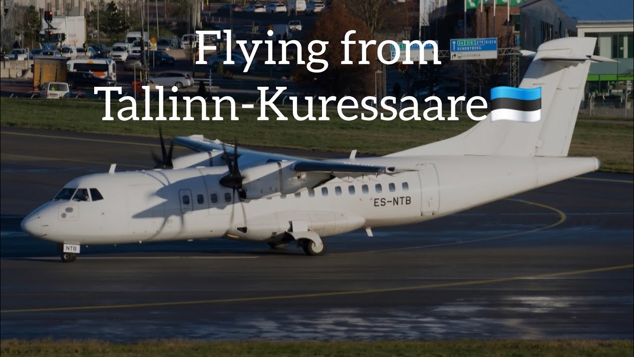 Flying from Tallinn-Kuressaare on NYXAIR at night in winter