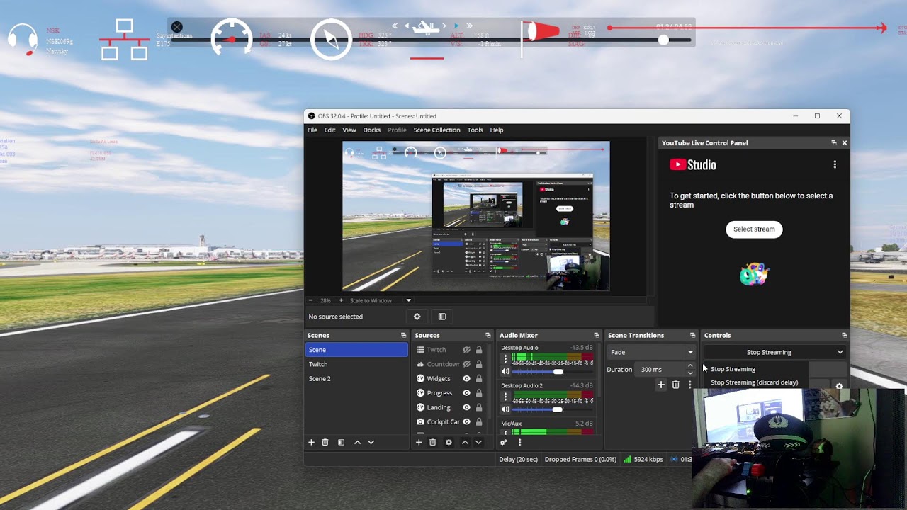 X-Plane 12 12.4 X-Crafts Embraer E175 KDCA/KCLT Say intentions Traffic Global
