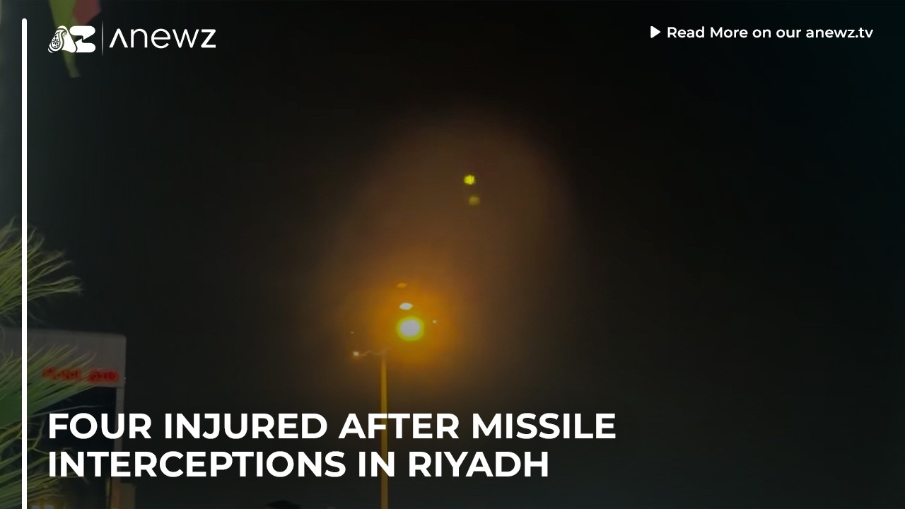 Four injured after missile interceptions in Riyadh