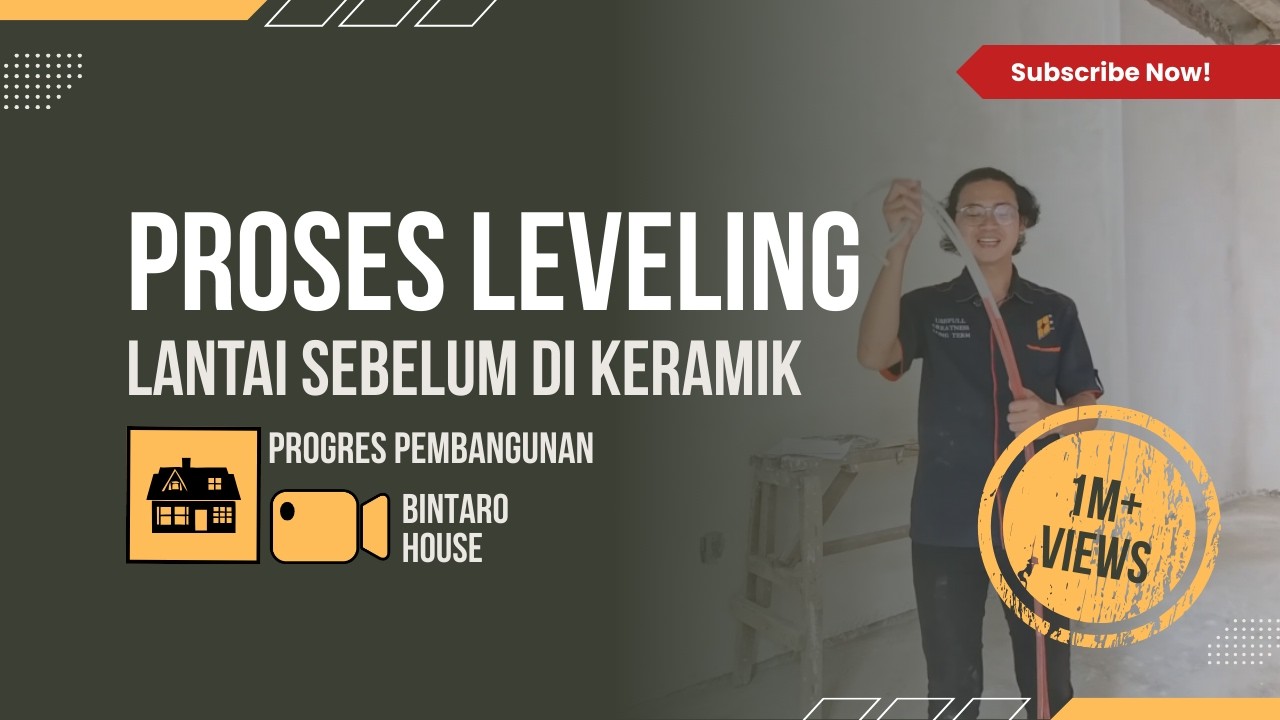 PROSES LEVELING LANTAI SEBELUM PASANG KERAMIK