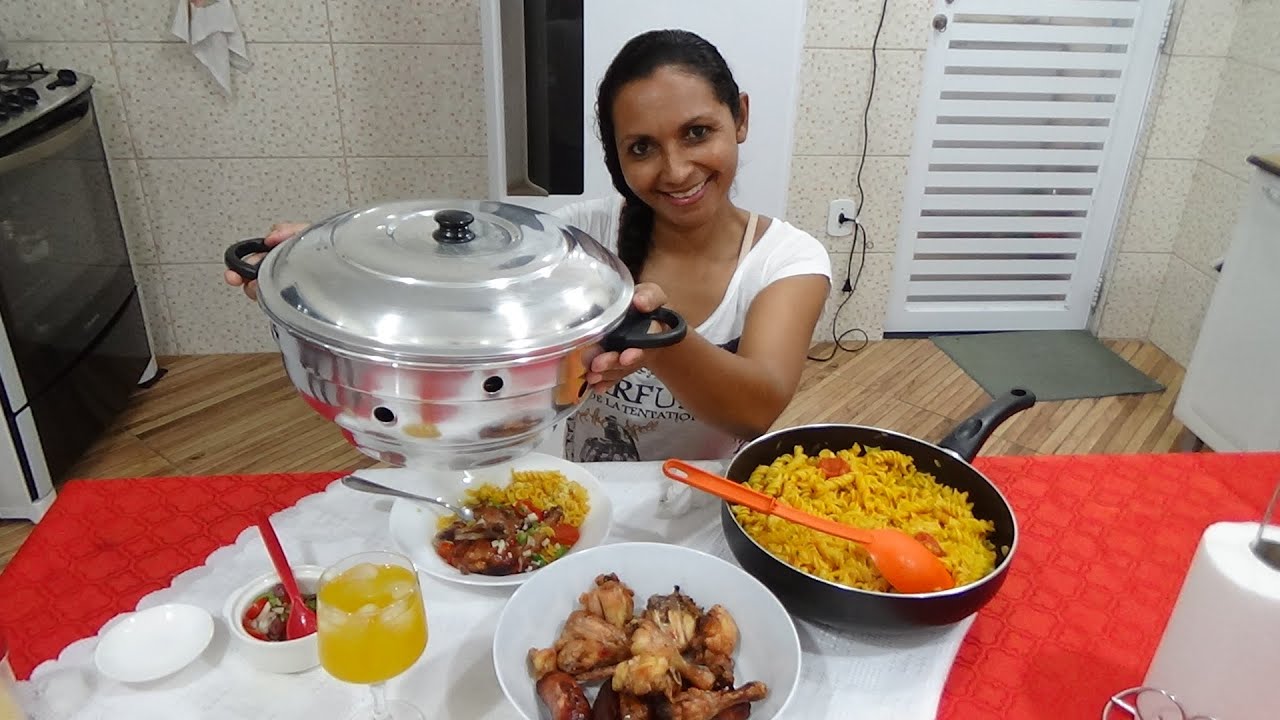 Inaugurando minha panela nova