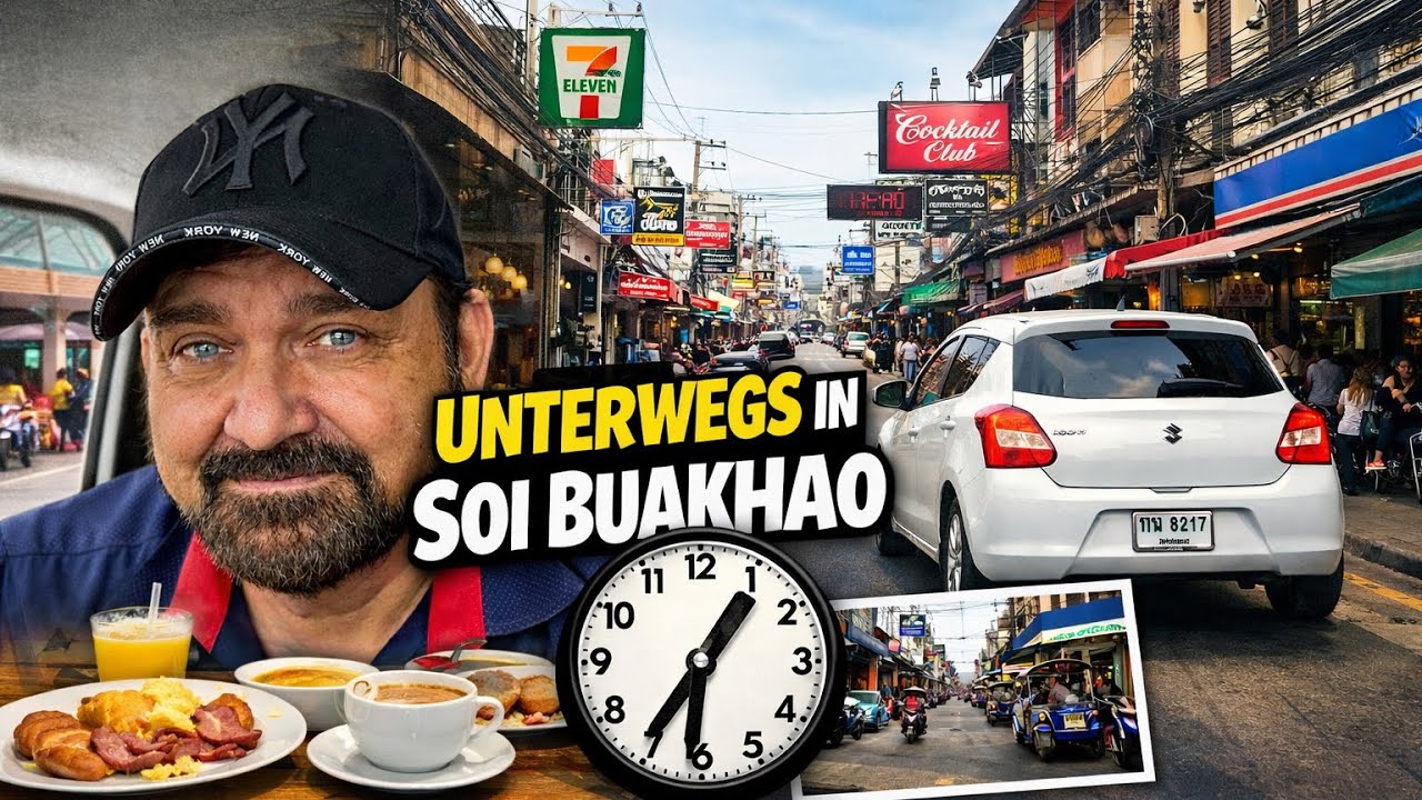🚗 SOI BUAKHAO ABGEFAHREN! Frühstück bei Bake n’ Brew & Pattaya Eindrücke 🇹🇭