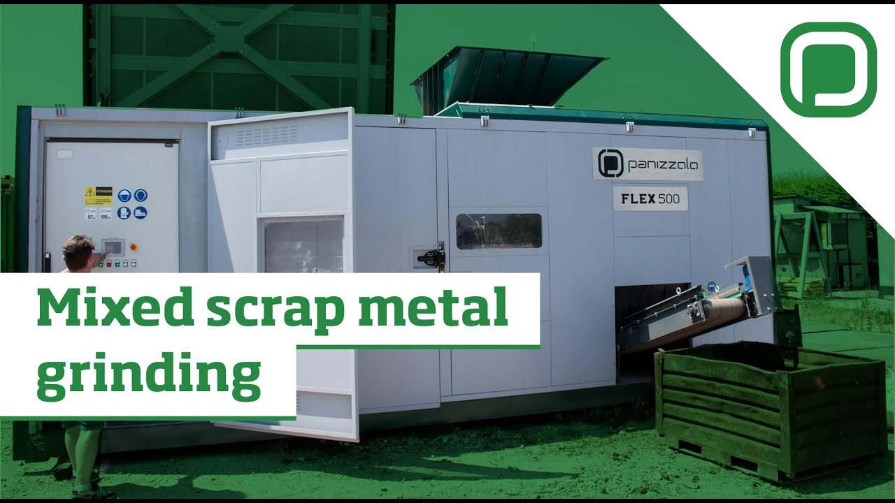 Mixed scrap metal grinding Panizzolo Flex 500 Transportable Hammermill