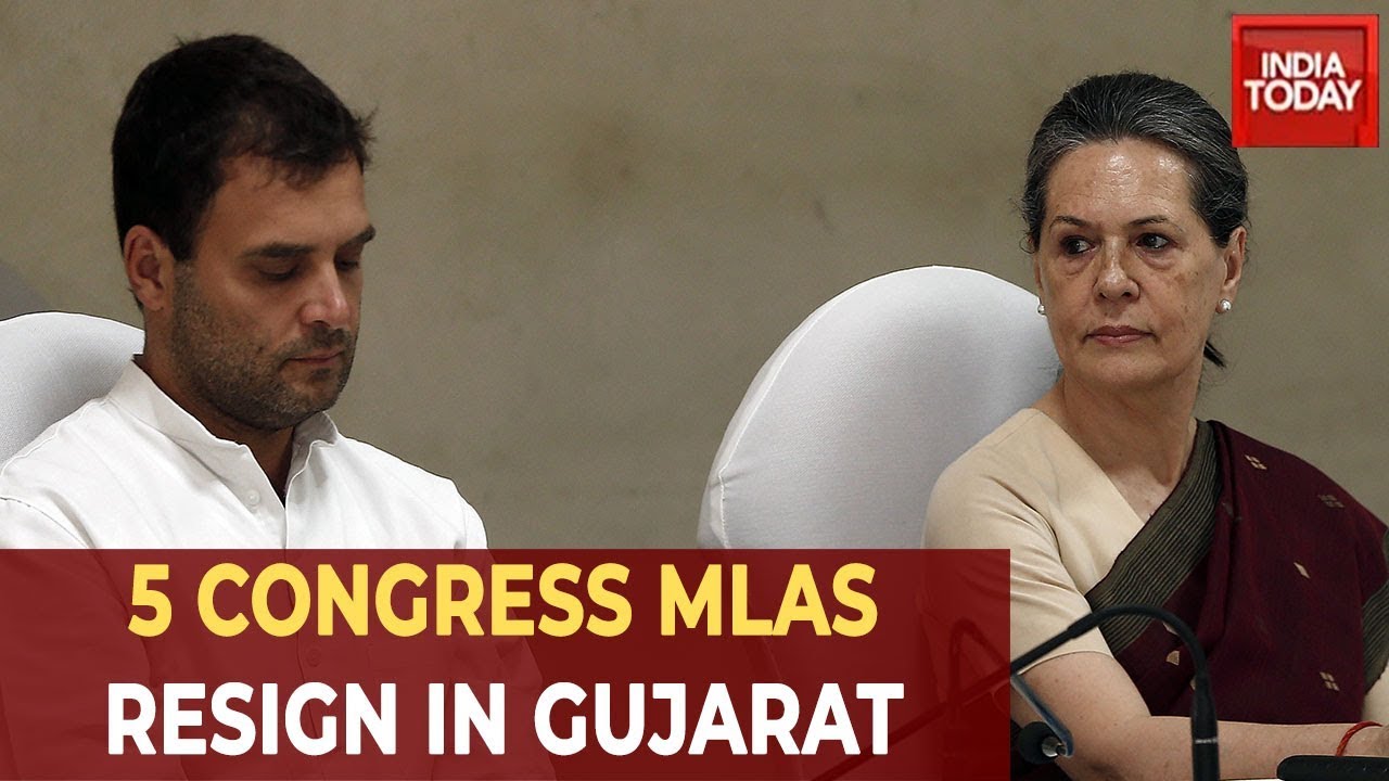 5 Gujarat MLAs Resign; Trouble Mounts For Congress Ahead Of Rajya Sabha Election