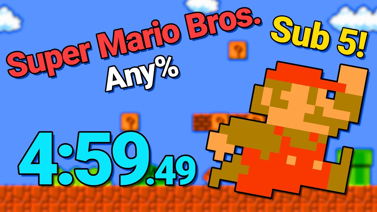 Sub 5 Speedrun in Super Mario Bros. Any%! (PB)
