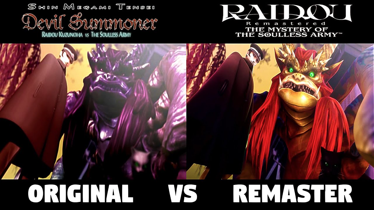 Opening Animation Original vs Remaster - RAIDOU KUZUNOHA Remastered The Mystery of the Soulless Army