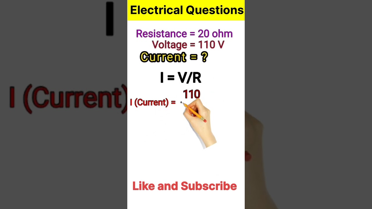 How to find Current value | resistance, Voltage, Current | shorts | viral | Electrical formula