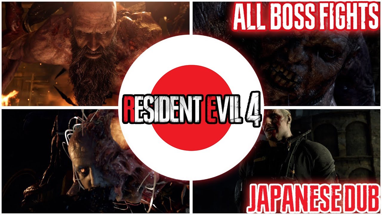 All JAPANESE Boss Battles Gameplay Walkthrough | Resident Evil 4 Remake (2023)