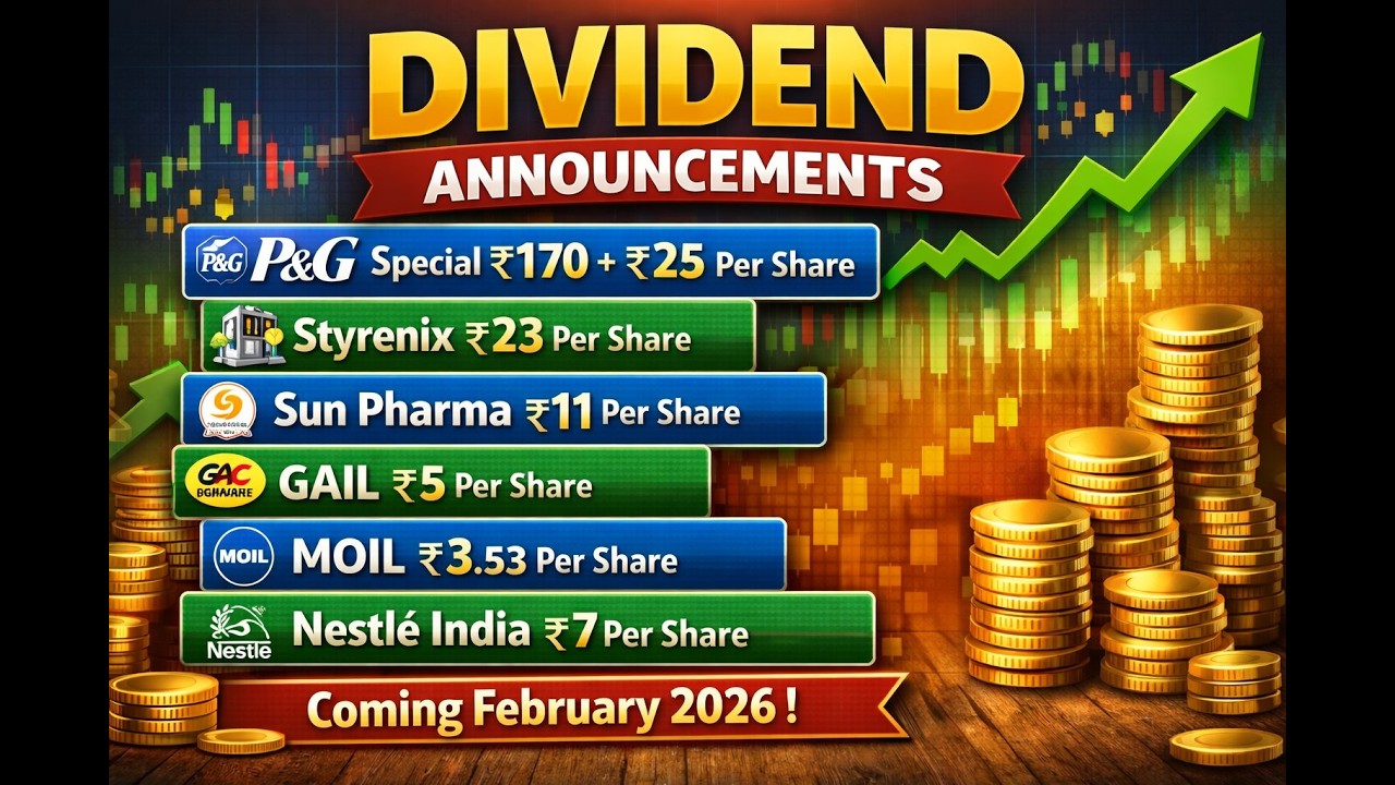Dividend Announcement Today 📢 | P&G, GAIL, MOIL | Feb 2026