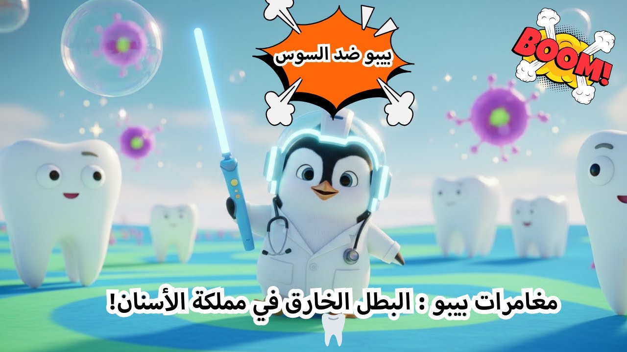 ​مغامرات بيبو  البطل الخارق في مملكة الأسنان!  بيبو ضد السوس#تعليم_الأطفال #الأطفال_المرحين#كراميش