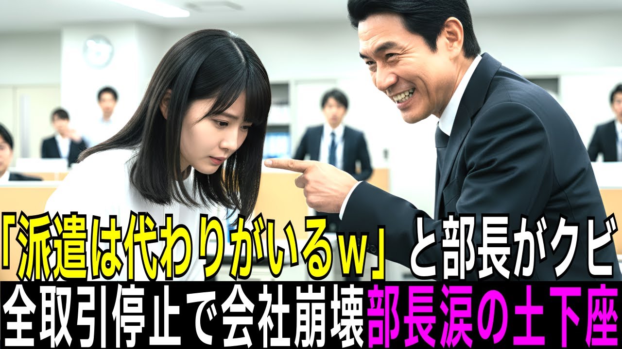 実は営業1位の実力者と知らず派遣社員をクビにした無能部長 → 翌日、会社が倒産・崩壊の危機に！
