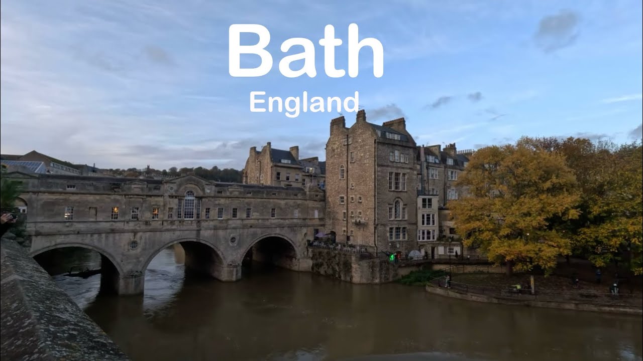 [4K] - Walking tour of Bath, Somerset, UK