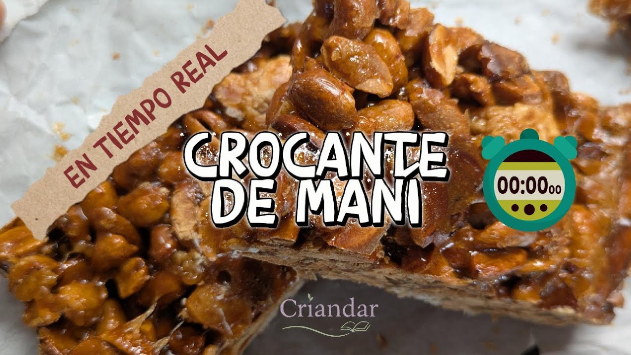 Turrón crocante de maní en TIEMPO REAL