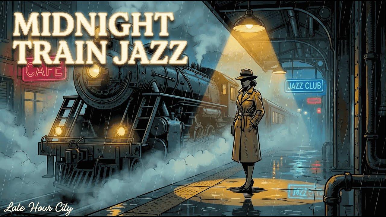 1940s Cool Jazz to Relax | Midnight Train Station