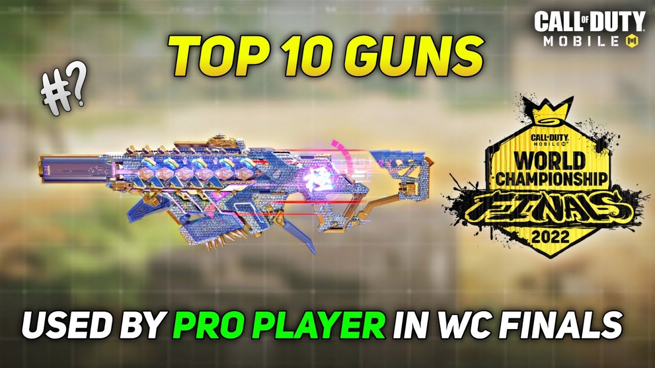 Top 10 weapons which were used by Pro players in World Championship Finals #codm