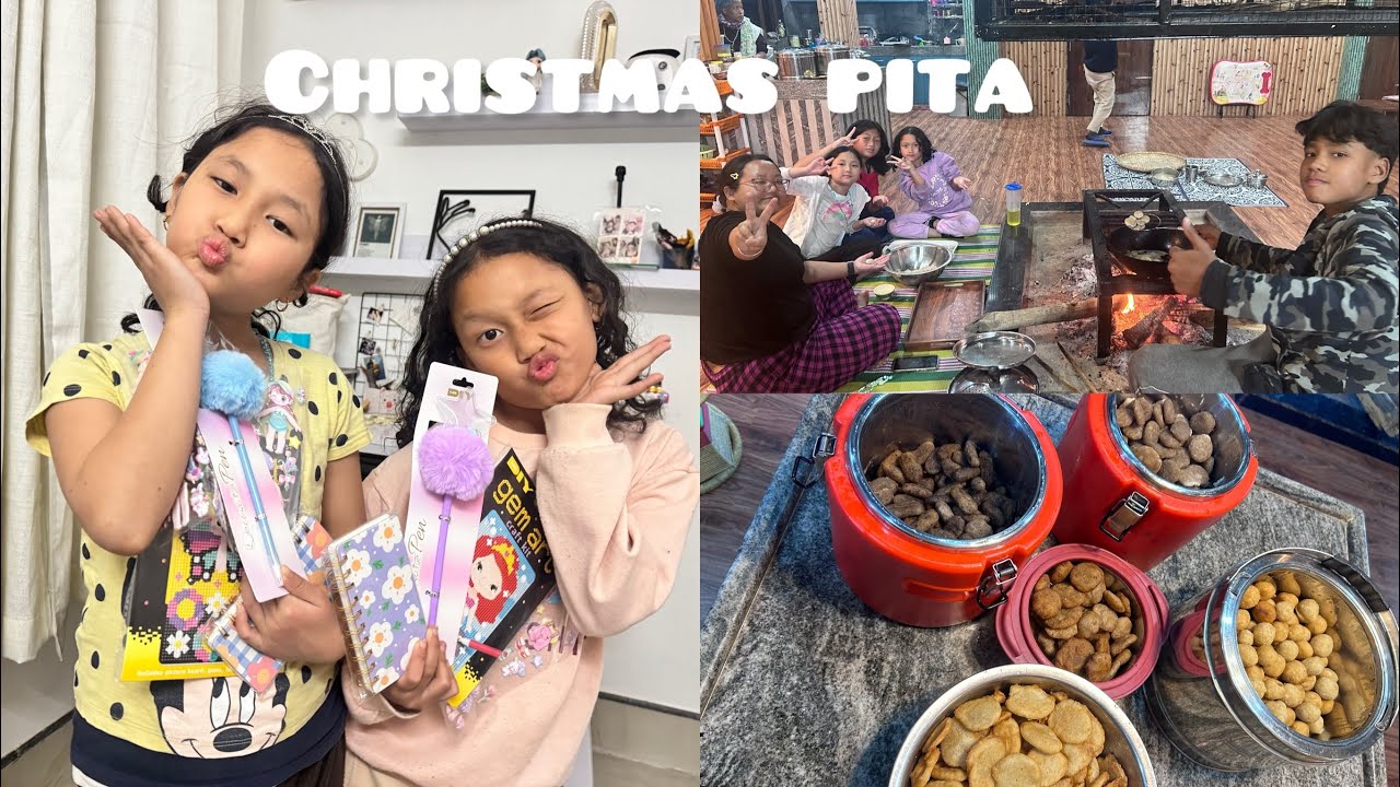 Making pita for Christmas /Memin came for Christmas vacation/lunch at chaw wang restaurant 