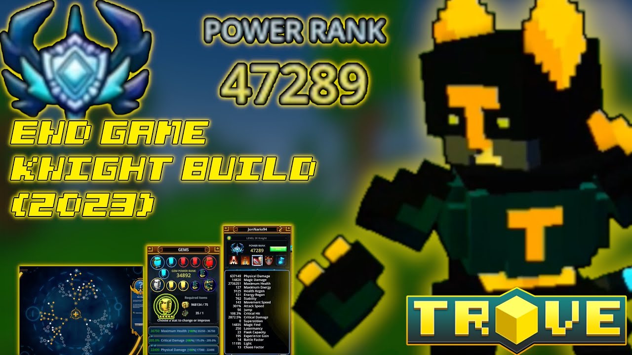 Knight's Speed Build For End Game! (Trove 2023-2025)