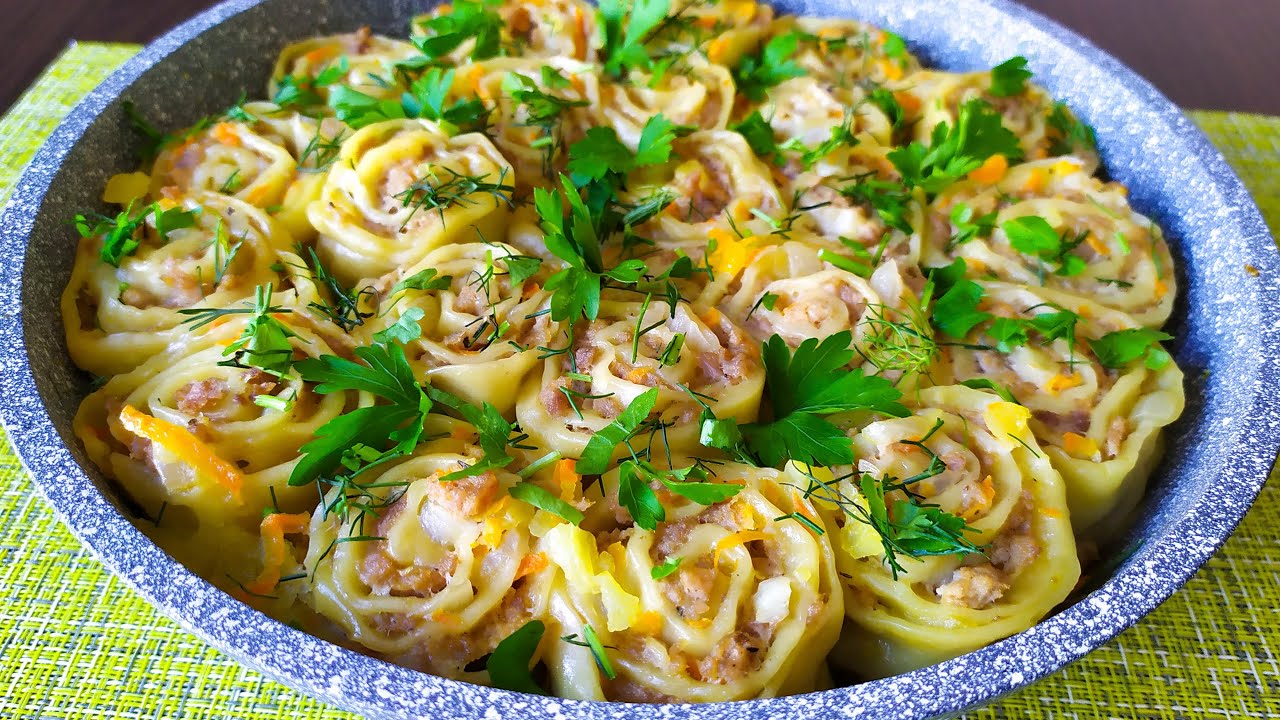 Вкусный ОБЕД или УЖИН из простых продуктов! Что приготовить из ФАРША | Мясные ШТРУЛИ быстро и вкусно