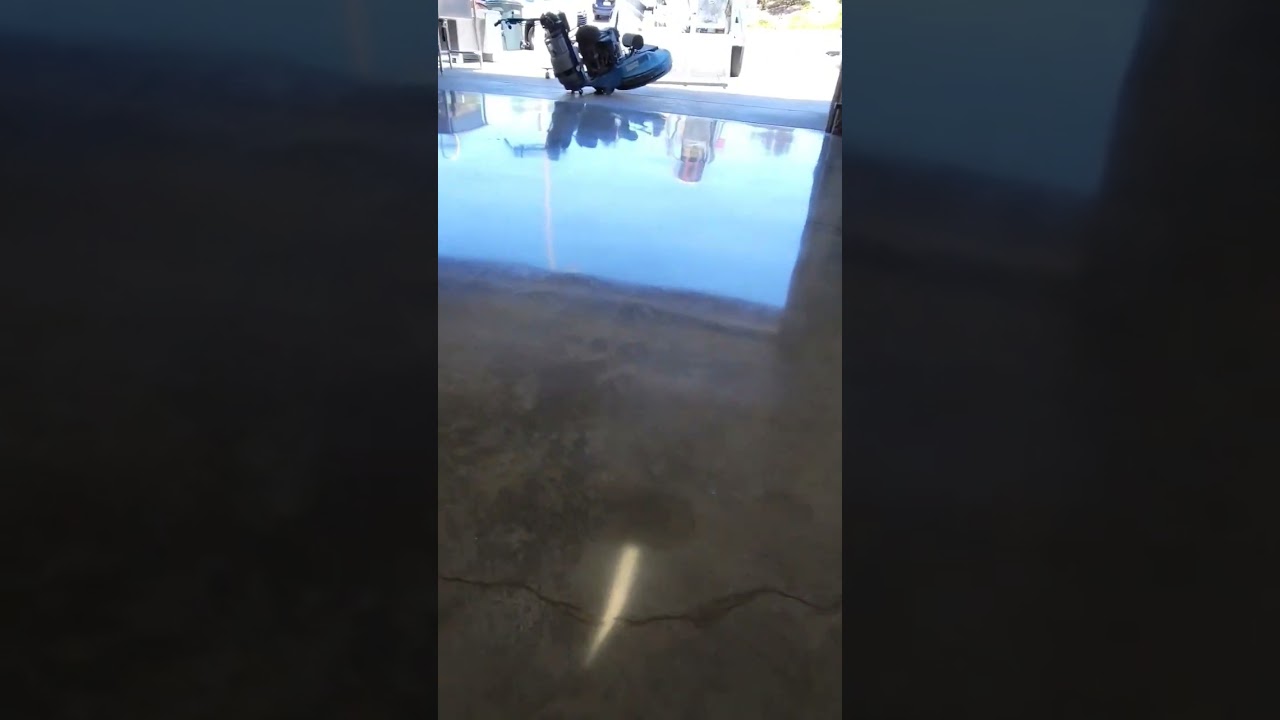 This floor was polish up to a 1500 grit #polishedconcrete #concrete #concretepolishing