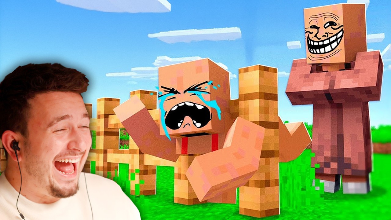 NAJŚMIESZNIEJSZE FILMY MINECRAFT REAKCJA (GROX)