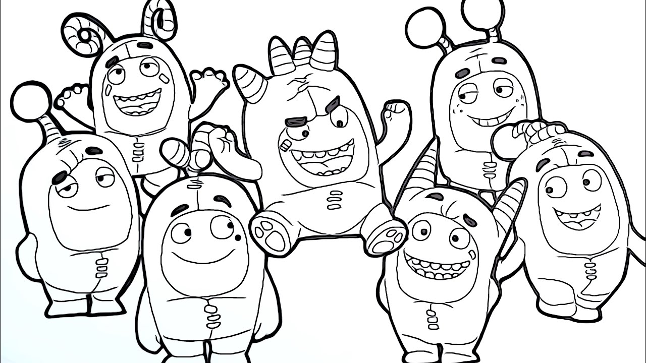 Magical coloring box |  oddbods characters coloringpages