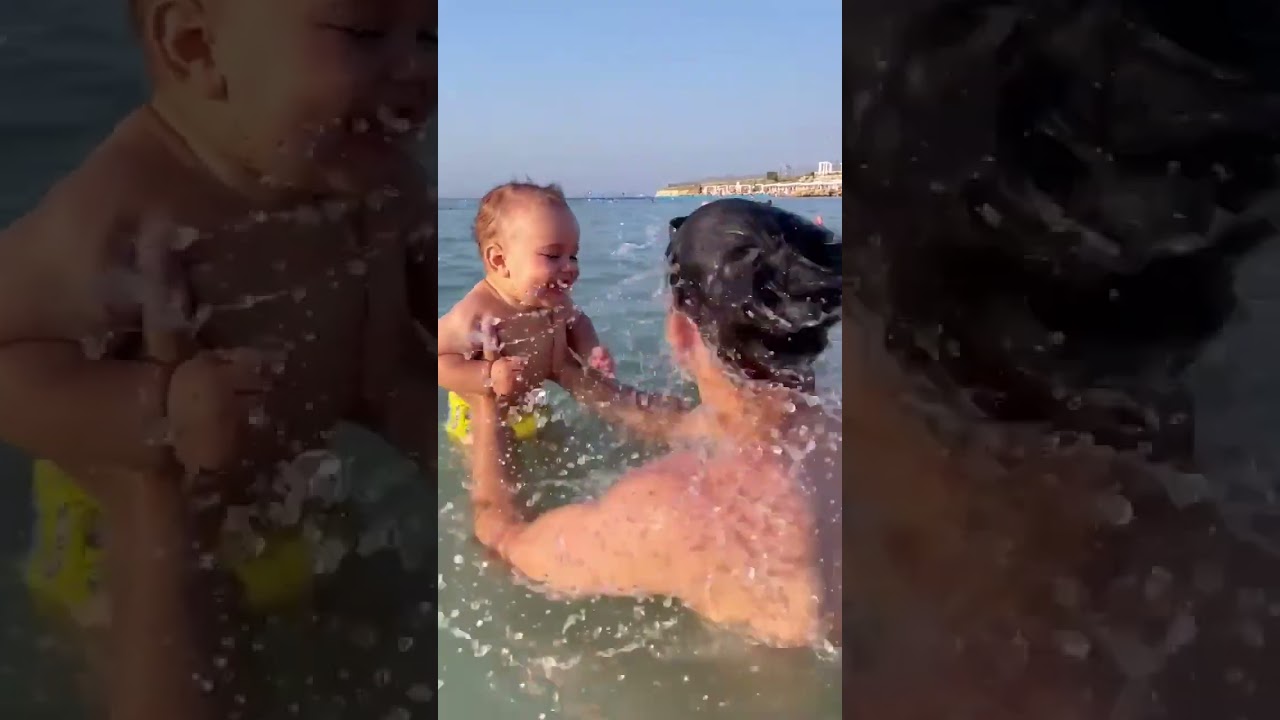 beach ⛱️ baby bath 🤩 sea 😍 love 😍 viral 😍 shorts 😍