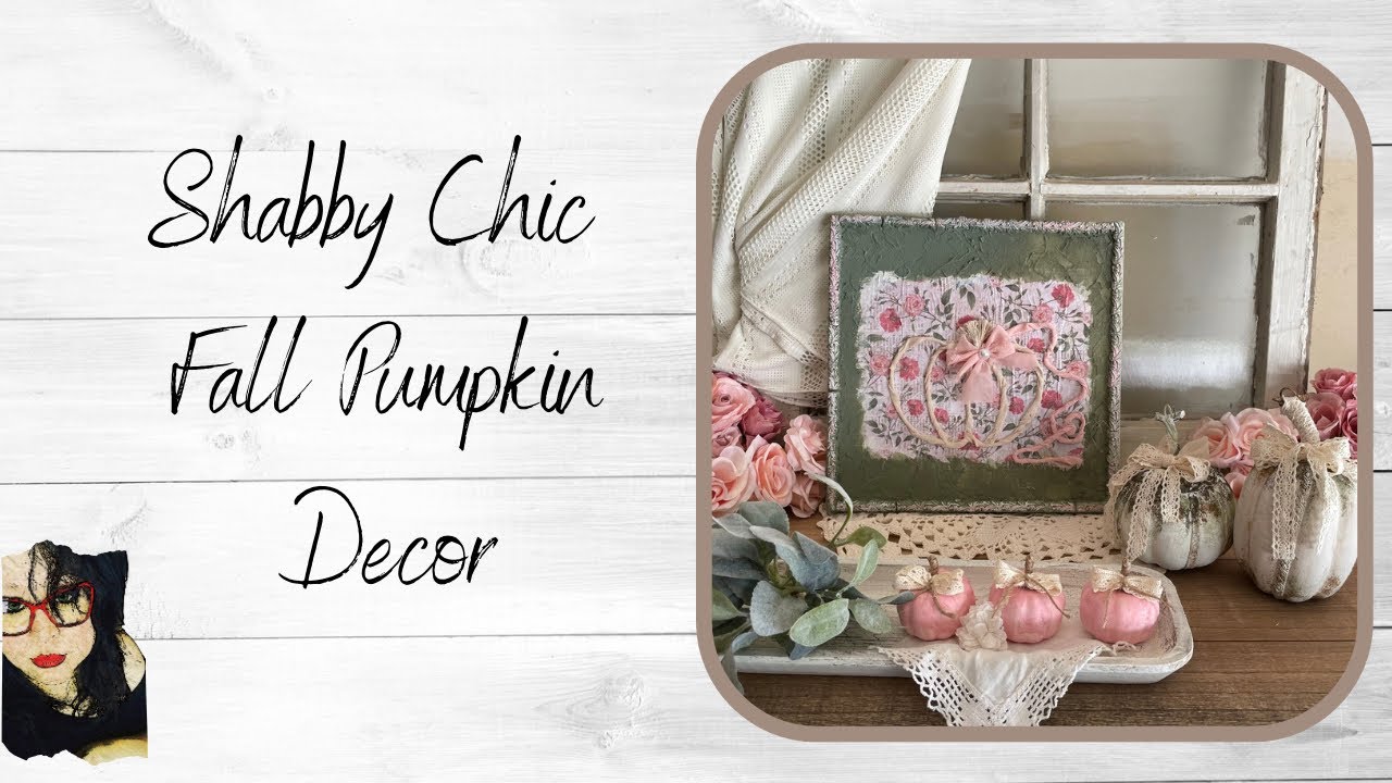 Shabby Chic Fall Pumpkin Decor #fall #pumpkin #shabbychic #theofficialcraftnerd