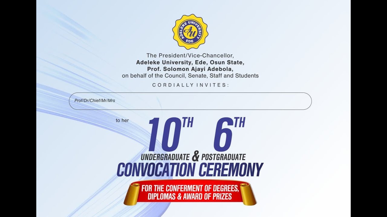 ADELEKE UNIVERSITY'S 4TH DOCTORAL HOODING  CEREMONY