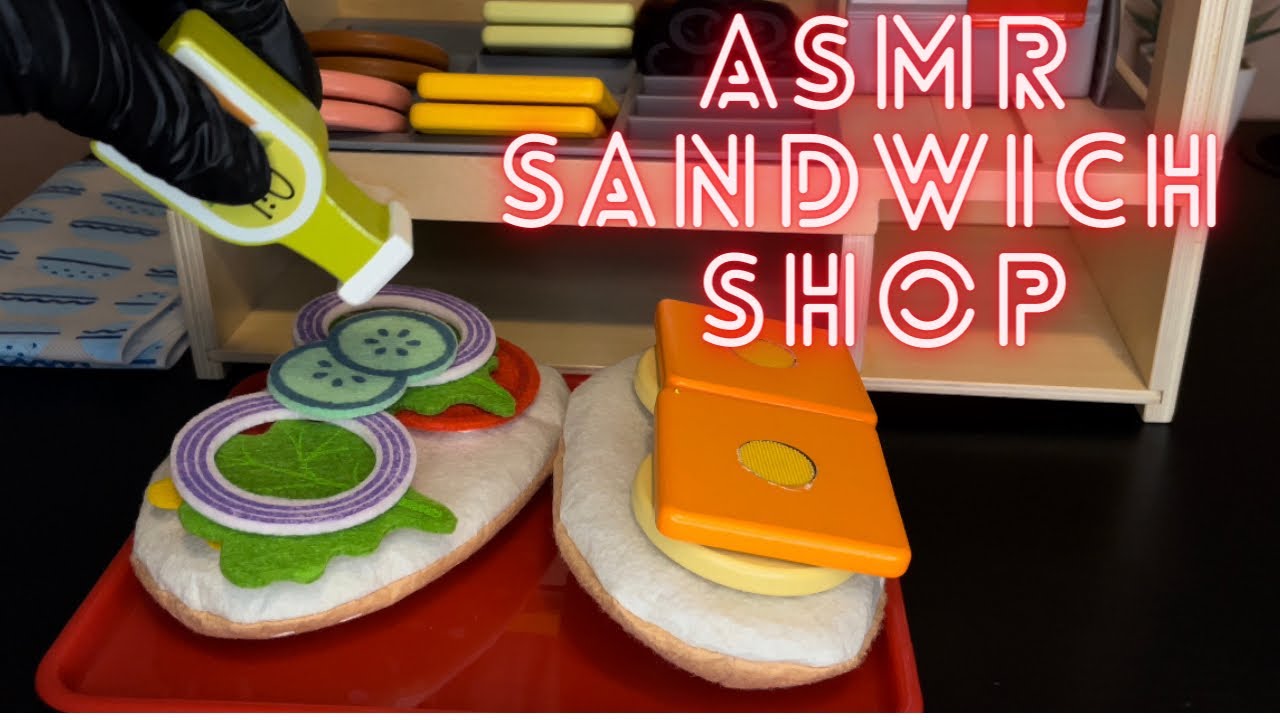 ASMR | Melissa and Doug Sandwich Shop | Relaxation, tapping, tracing, glove sounds, whispering