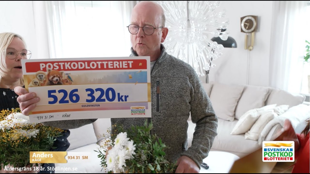 Straffrundor och vinstglädje i Kåge när Magdalena knackar på - Postkodlotteriet