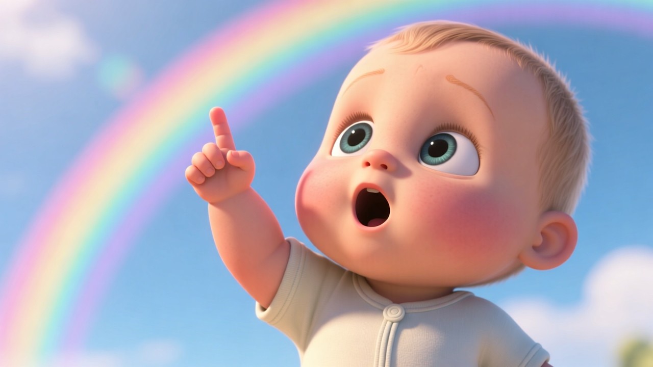 Baby’s Rainbow Ride 🌈 | Color Learning Song for Kids | Sing Along Adventure